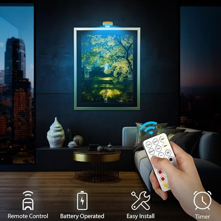 Buy 1  Get 1 FREE | Magnetic LED Wall Light – Wireless, Elegant Lighting for Art Displays Homezys