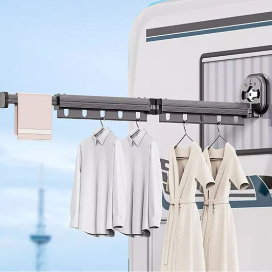 Space-Saving Wall-Mounted Clothes Dryer – Foldable & Suction Cup Installation Homezys