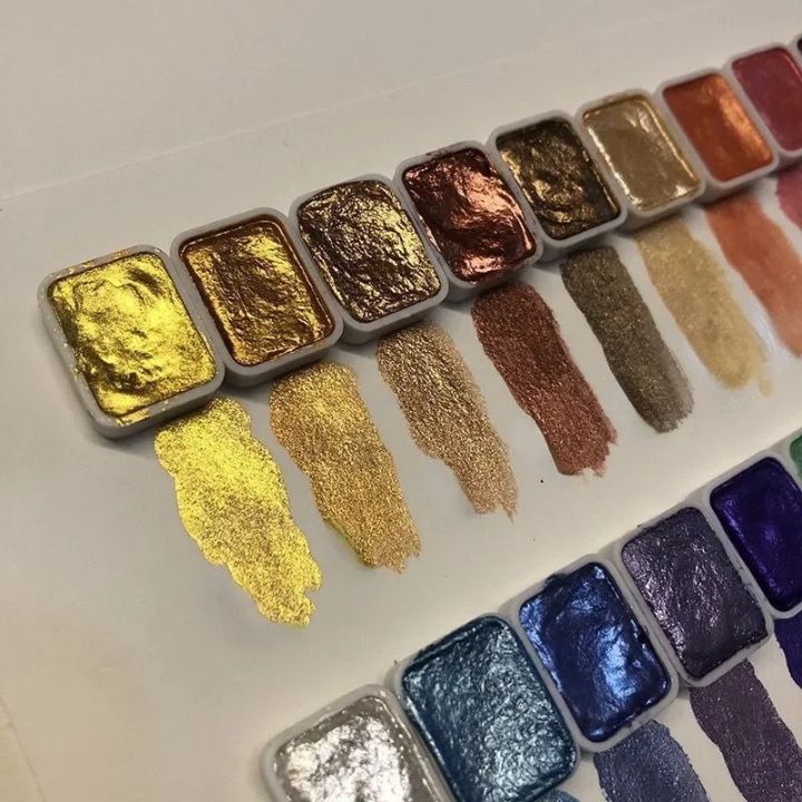 60 Pearl Powder Watercolor Set – Lustrous Pigments for Stunning Effects Homezys