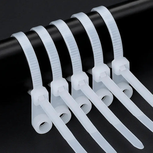 Self-locking cable ties with screw hole – tensile strength up to 22 kg Homezys