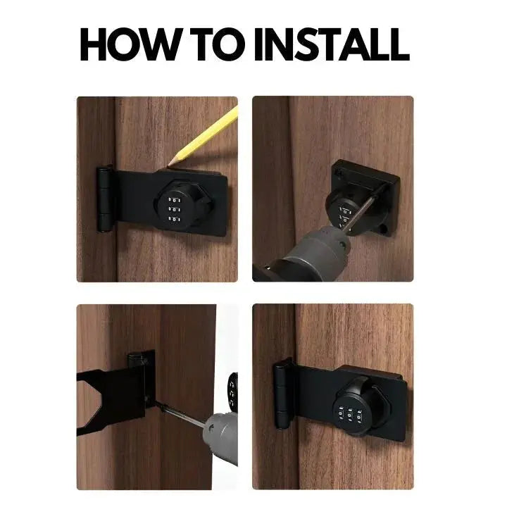 Keyless Secure Lock — Stainless Zinc Alloy with 1000 Codes Homezys