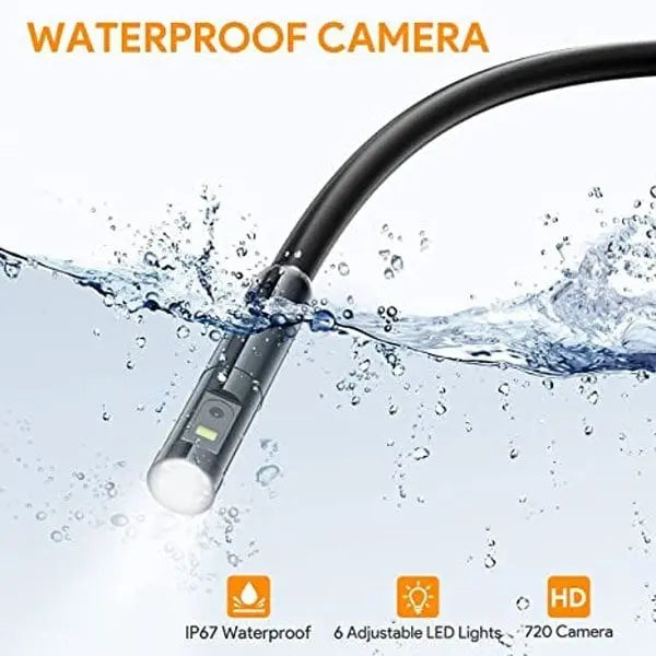 Waterproof Endoscope Camera — HD Inspection Camera with 5m Cable Homezys