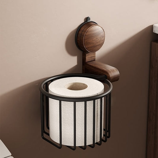 Suction Cup Walnut Paper Towel Holder Mivoza Deutschland