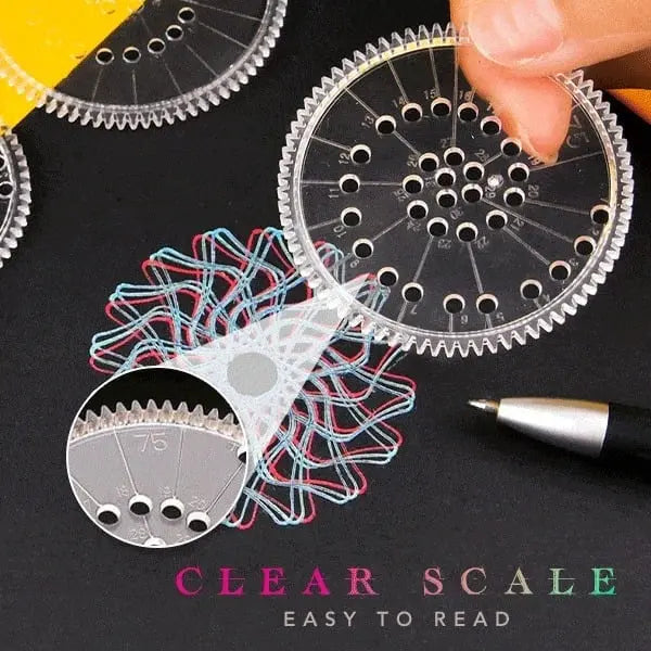 22-Piece Spiral Ruler Set – Creative Drawing with System Homezys