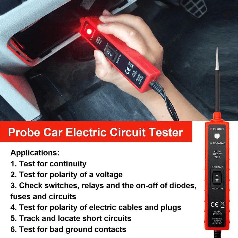 Auto Circuit Tester – 6-24V Electrical Diagnostic Tool Homezys