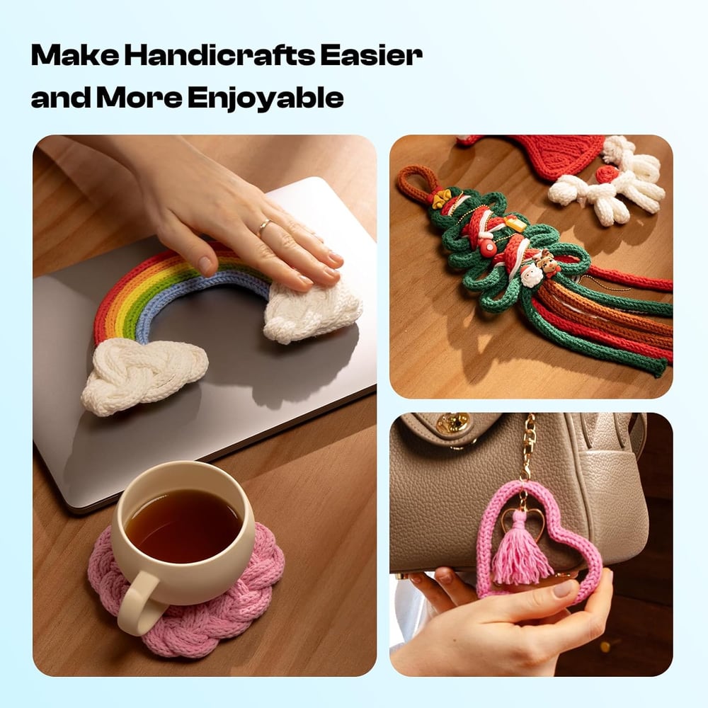Quick Knitting Machine for I-Cord — Fast I-Cord Maker with Perfect Tension Homezys