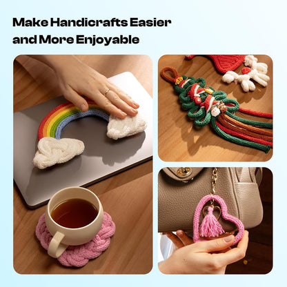 Quick Knitting Machine for I-Cord — Fast I-Cord Maker with Perfect Tension Homezys