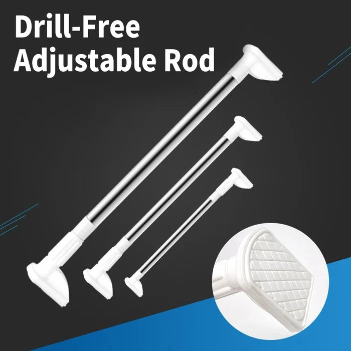 Adjustable Drill-Free Rod – Stainless Steel Curtain Rod Homezys