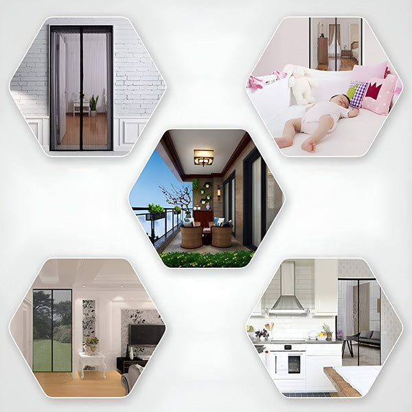 Insect screen with magnetic closure — effortless protection against mosquitoes Homezys