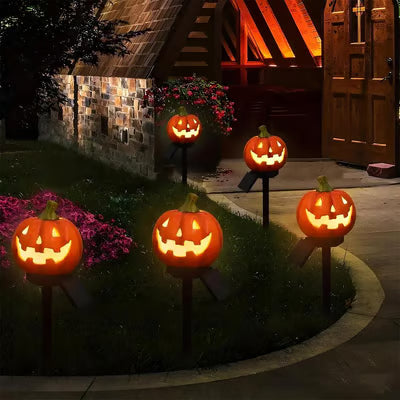 Solar Pumpkin Lantern — Outdoor Halloween Decoration with Warm Glow Homezys