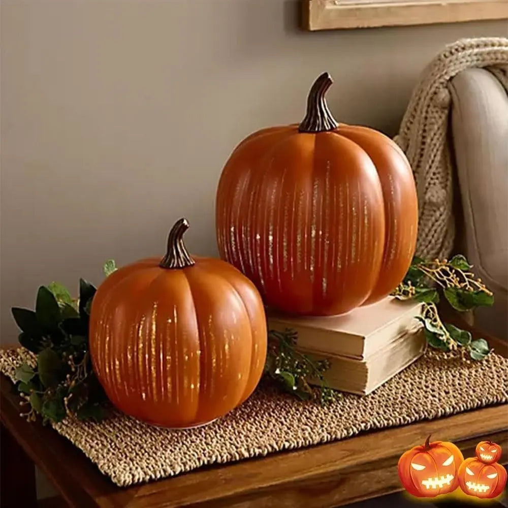 Glowing Pumpkins with Starlight – Decorative Autumn Accent with Timer Homezys