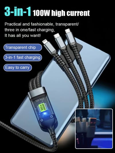 Buy 1 Get 1 FREE | 3-in-1 Fast Charging Cable – Extra Tough Homezys