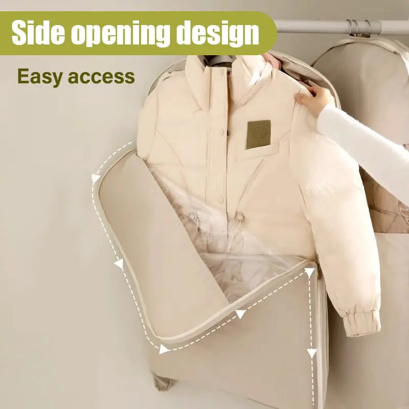 🔥2025 Space Saving Hanging Garment Bag with Self Compression Zipper Zorenza
