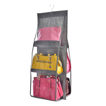 Double-Sided Hanging Storage Bag – Six-Layer Organizer for Handbags Homezys