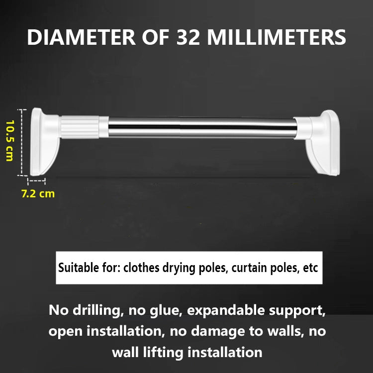Adjustable Drill-Free Rod – Stainless Steel Curtain Rod Homezys
