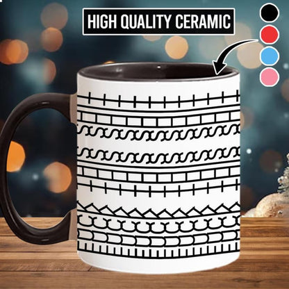 Ceramic Coffee Cup – Hidden Funny Message with Ergonomic Handle Homezys