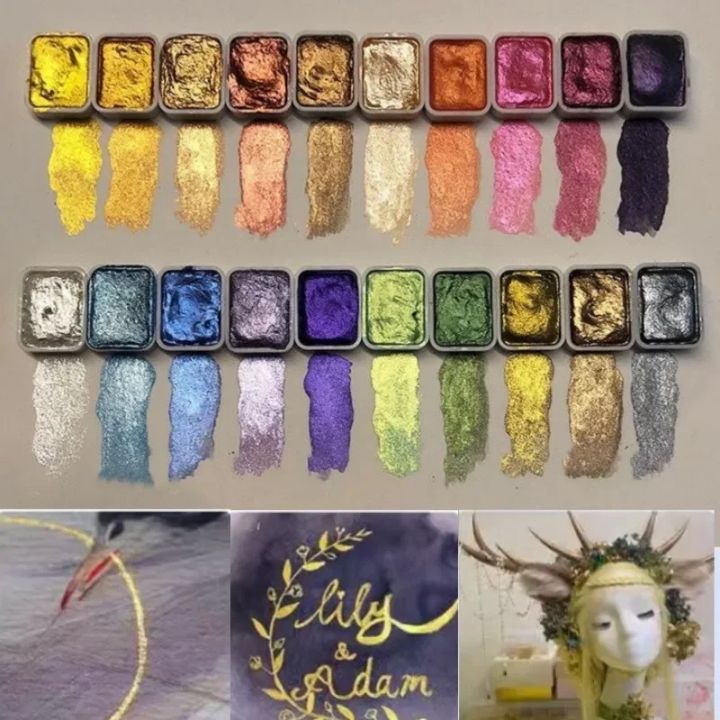 60 Pearl Powder Watercolor Set – Lustrous Pigments for Stunning Effects Homezys