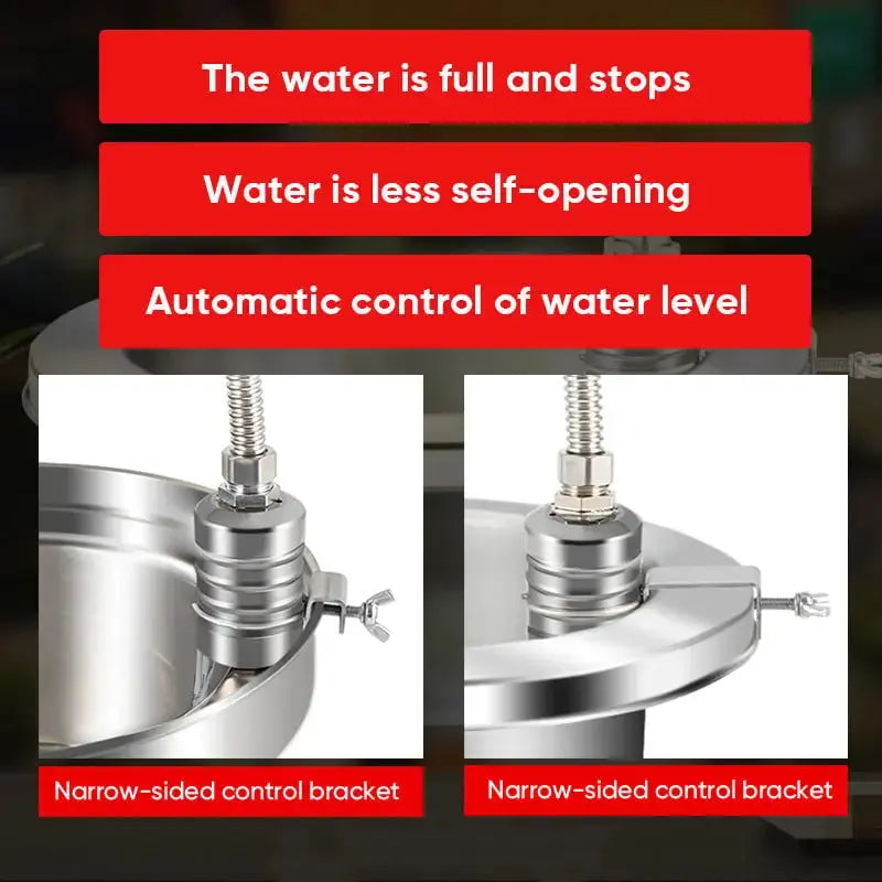 Stainless steel mini float valve - Automatic water level control Mivoza Germany