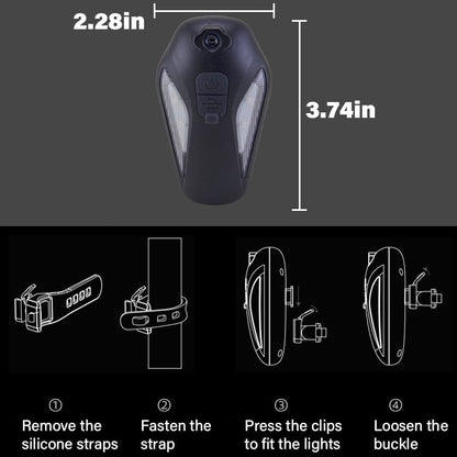 Bicycle Mudguard Rear Light — Waterproof LED Safety Light with Projection (2 Pieces) Homezys