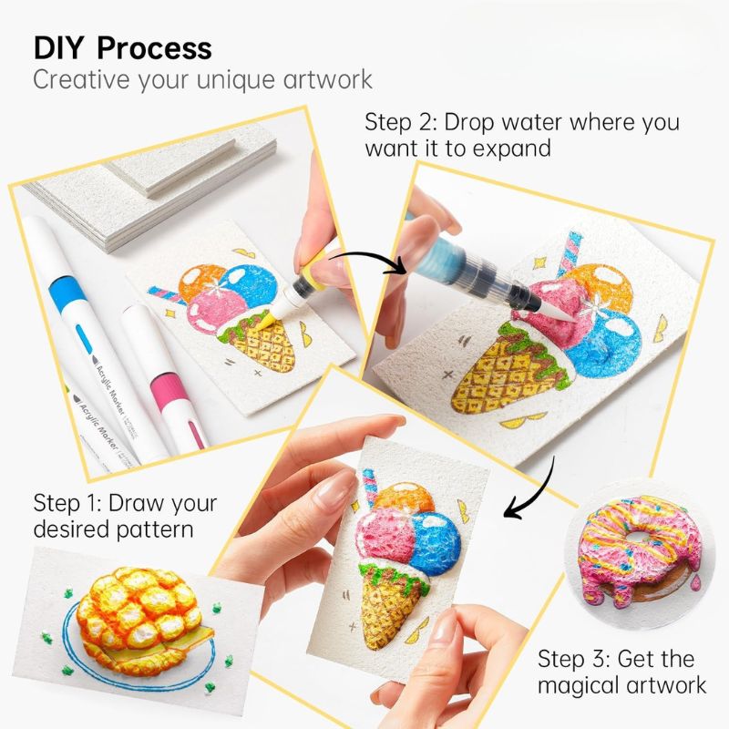 3D Foam Structure Art Set – Creative Craft Kit with Colored Pencils Homezys