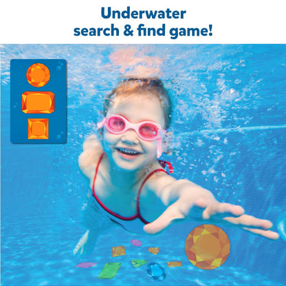 Underwater Pool Treasure Hunt Game with Waterproof Gemstones and Cards Homezys