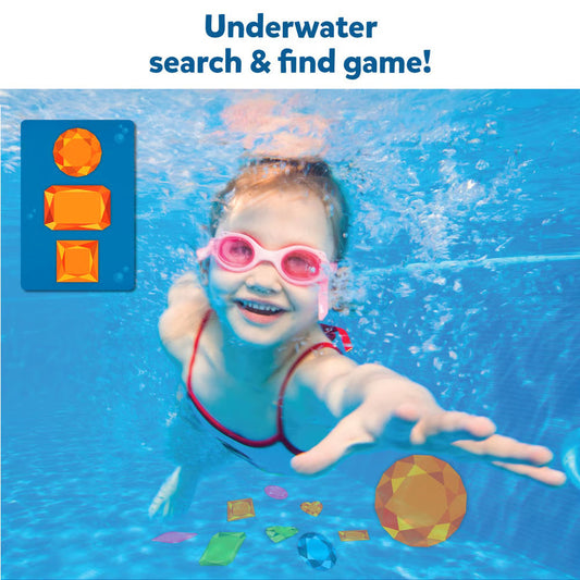 Underwater Pool Treasure Hunt Game with Waterproof Gemstones and Cards Homezys