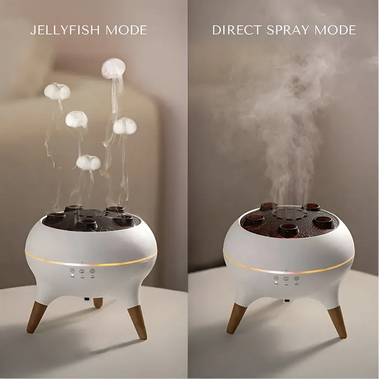 Jellyfish Mist Diffuser — Aromatherapy with Colored Light Effects (UK Plug Type) Homezys