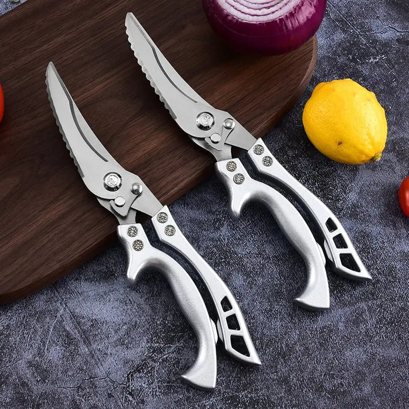 Stainless Steel Poultry Shears Extra Strong – Cuts Bones, Meat & Fish Homezys