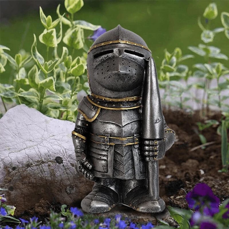 Medieval Garden Gnome Statue – Hand-Painted Resin Guardian Figurine Homezys
