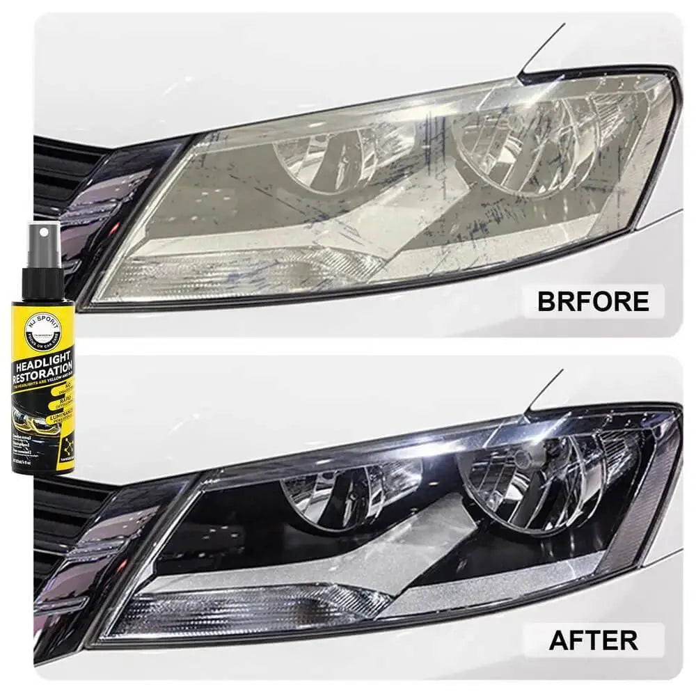 Headlight Restoration Spray – Solution for Dull, Yellowed, or Cloudy Car Headlights Homezys