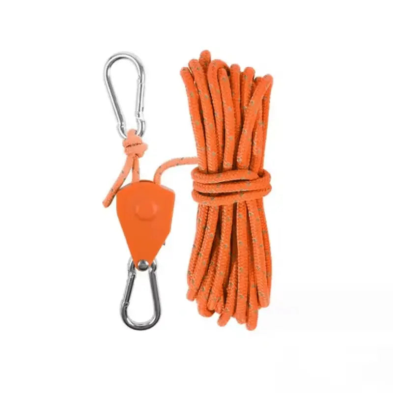 1+1 FREE | Windproof Outdoor Rope - 5 m Reflective Nylon with Carabiner Mivoza Germany