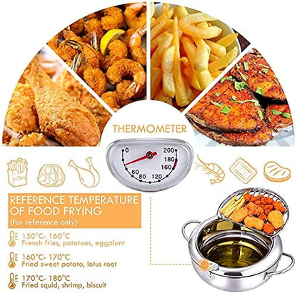 Stainless Steel Deep Fryer — Enjoy Crispy, Save Fat Homezys