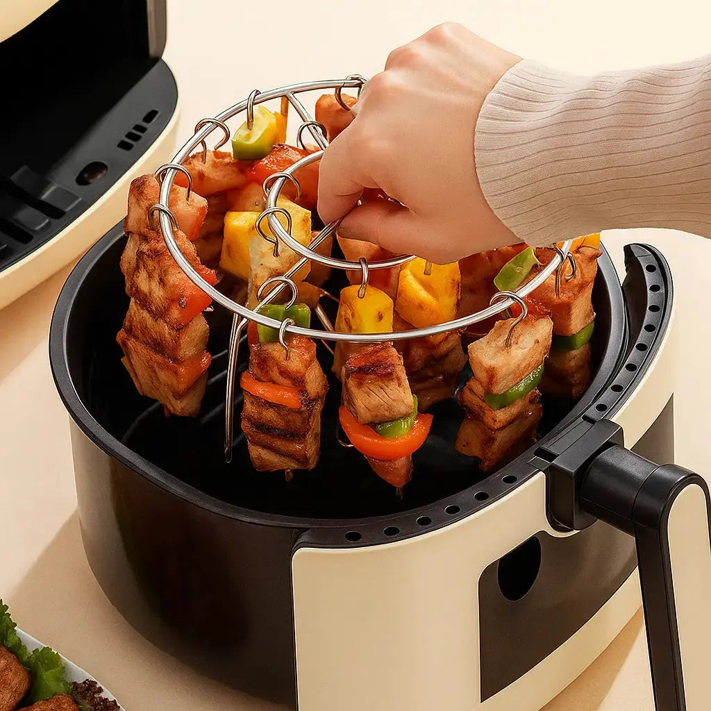 Kebab Grill for Air Fryers – Even Cooking & BBQ Enjoyment Homezys