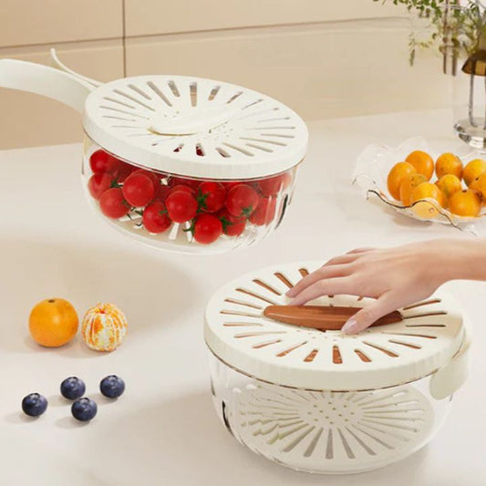 Dual-Purpose Draining Basket – Drain, Rinse & Store in One Homezys