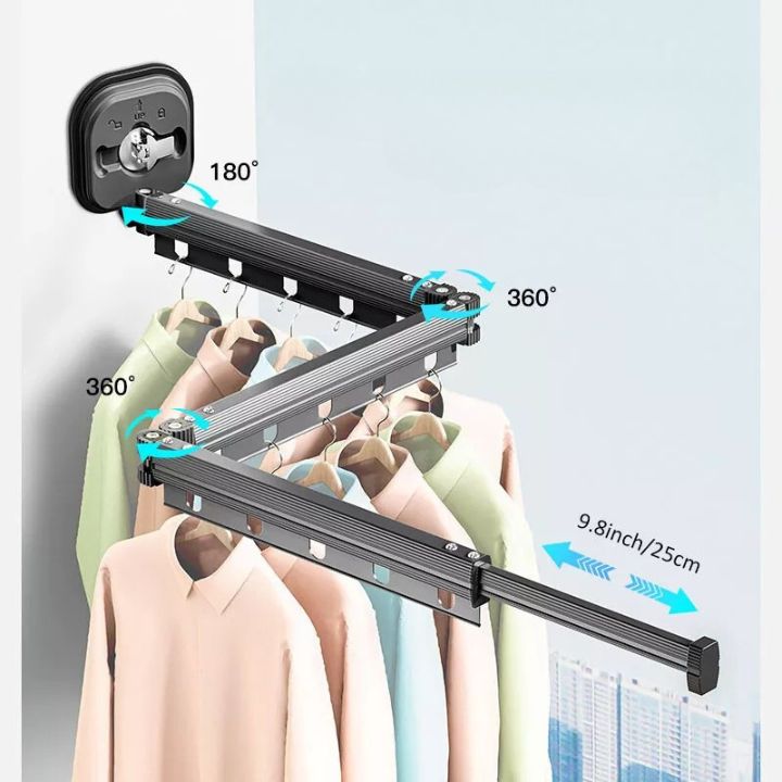 Space-Saving Wall-Mounted Clothes Dryer – Foldable & Suction Cup Installation Homezys
