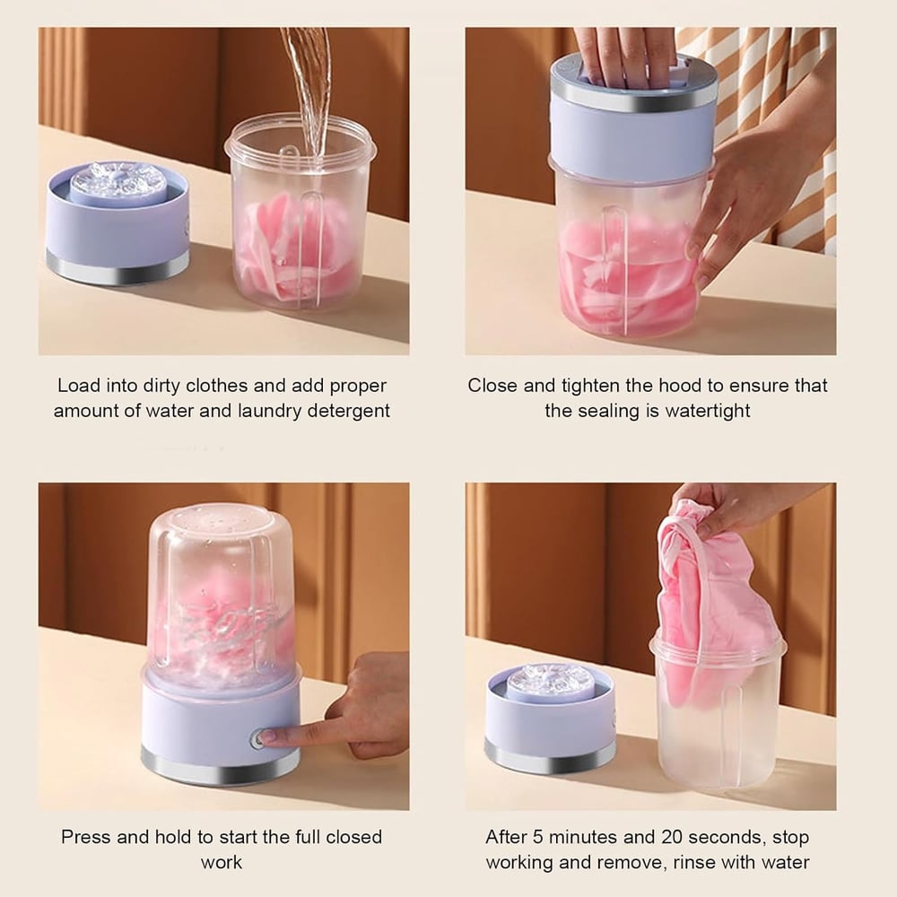 Compact Portable Washing Machine — Gentle Care for Delicate Fabrics Homezys