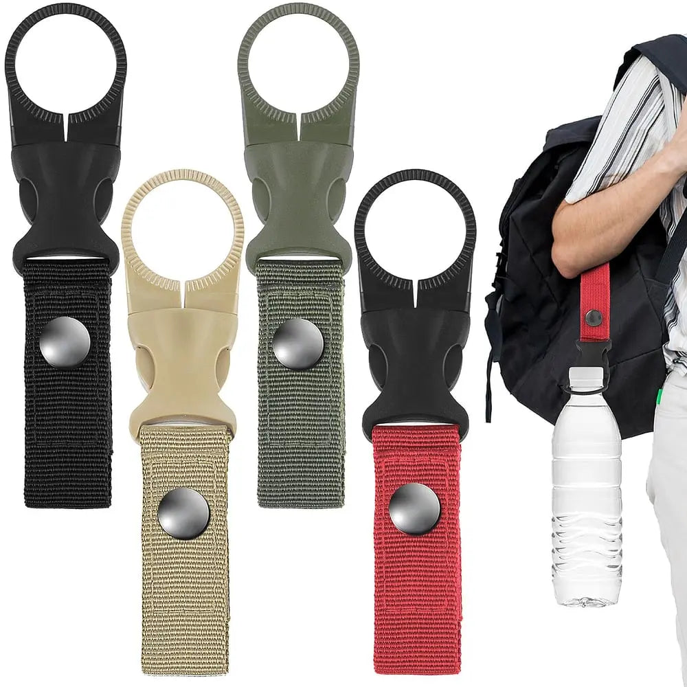 Nylon Water Bottle Buckle Holder Hook (4 Colors/Set) Zorenza