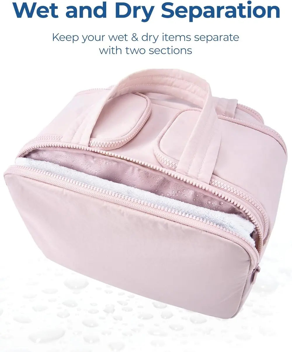 Large Capacity Wide-Open Travel Cosmetic Bag Zorenza