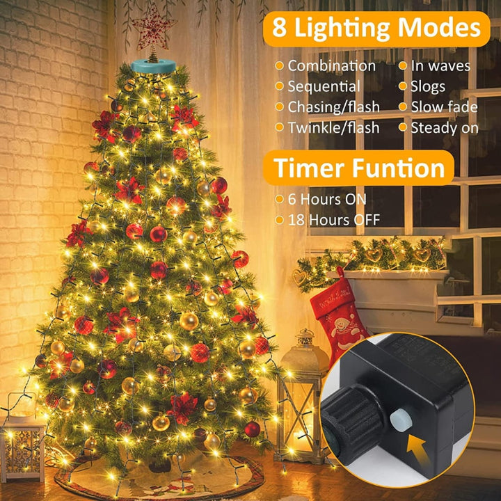 Christmas Tree Waterfall Lights — No More Tedious Light Wrapping Homezys