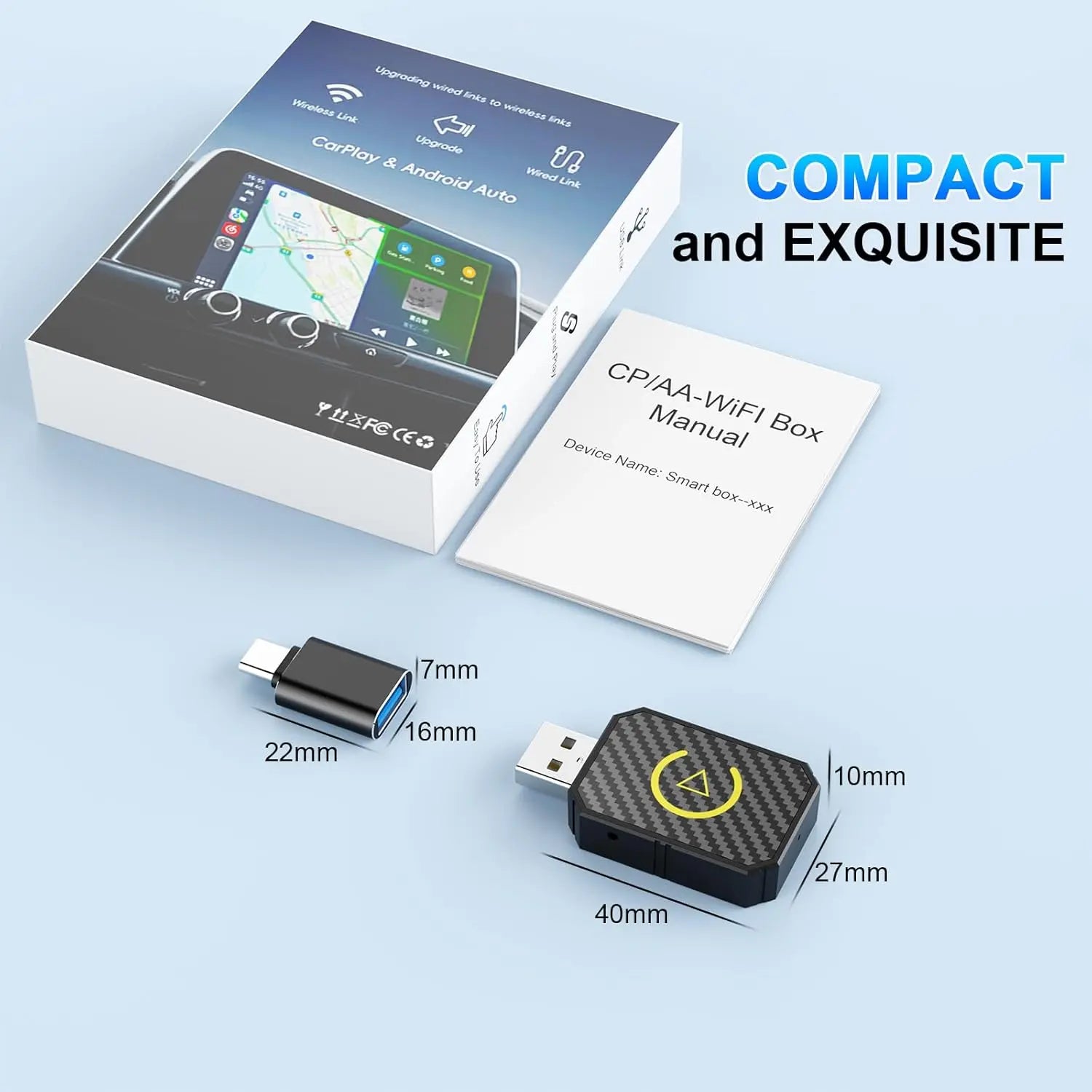 Wireless CarPlay and Android car adapter Homezys