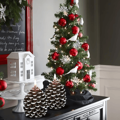Battery-Operated Pine Cone Candle — Safe Flameless LED Light Homezys