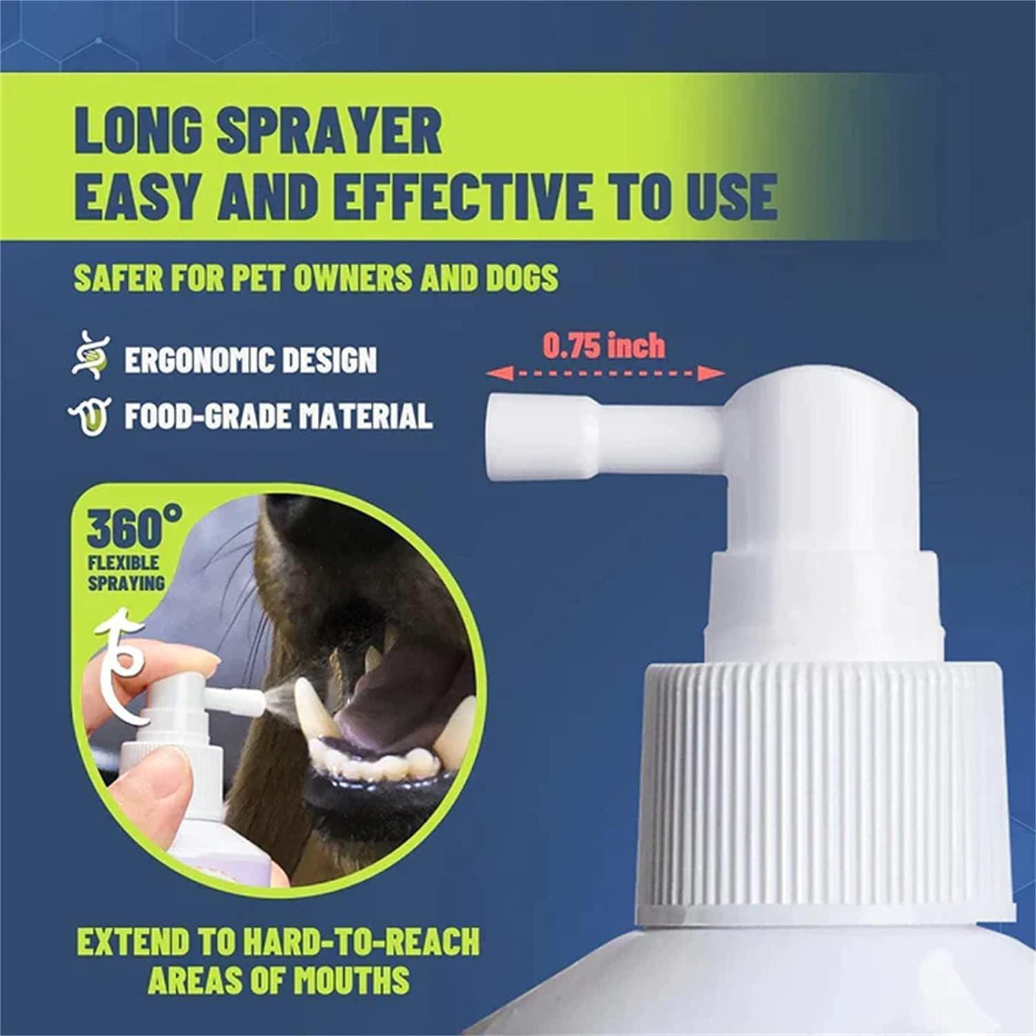Natural Dental Spray for Pets - Eliminates bad breath, remove tartar & gum disease Homezys