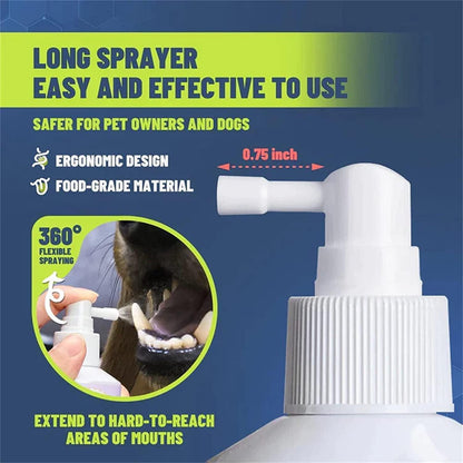Natural Dental Spray for Pets - Eliminates bad breath, remove tartar & gum disease Homezys
