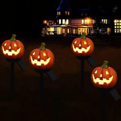 Solar Pumpkin Lantern — Outdoor Halloween Decoration with Warm Glow Homezys