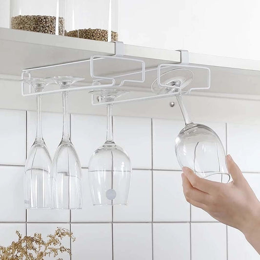 Wine Rack for Under-Cabinet Mounting — Space-Saving Glass Holder with Easy Installation Homezys
