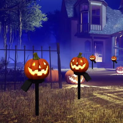 Solar Pumpkin Lantern — Outdoor Halloween Decoration with Warm Glow Homezys
