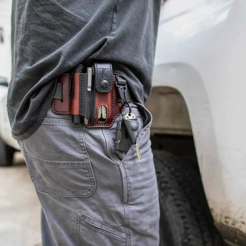 🎁Cowhide Leather Owl Buckle Tactical Multifunctional Belt Cover Zorenza