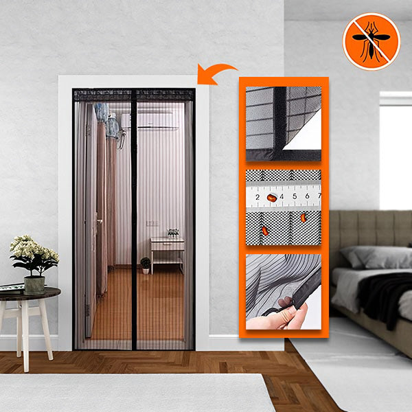 Insect screen with magnetic closure — effortless protection against mosquitoes Homezys