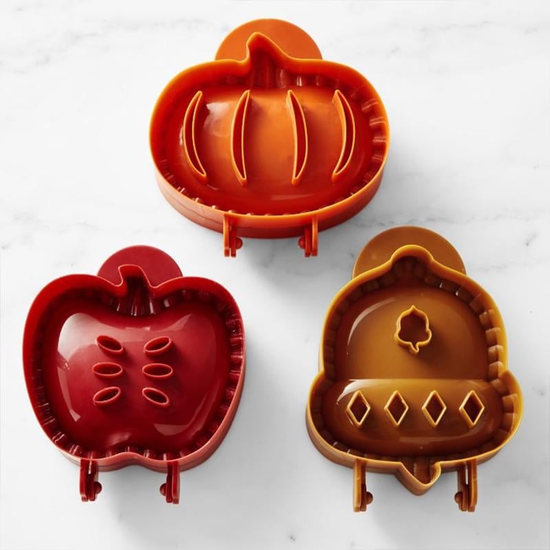 Set of Seasonal Hand Pie Molds – Foldable Plastic Molds for Easy Baking Homezys