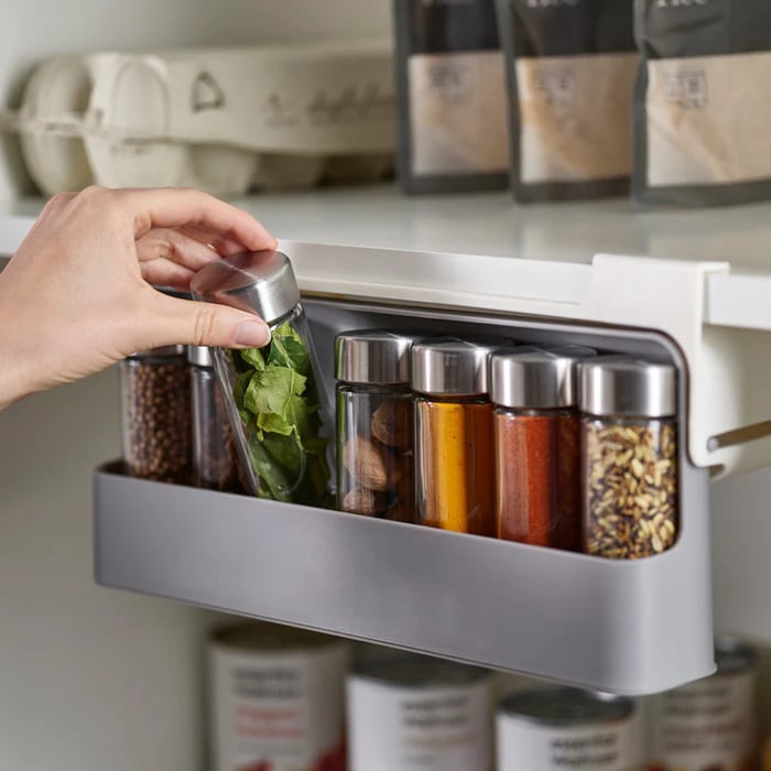 Kitchen Container Organizer – Hanging Spice Rack with Easy Installation Homezys